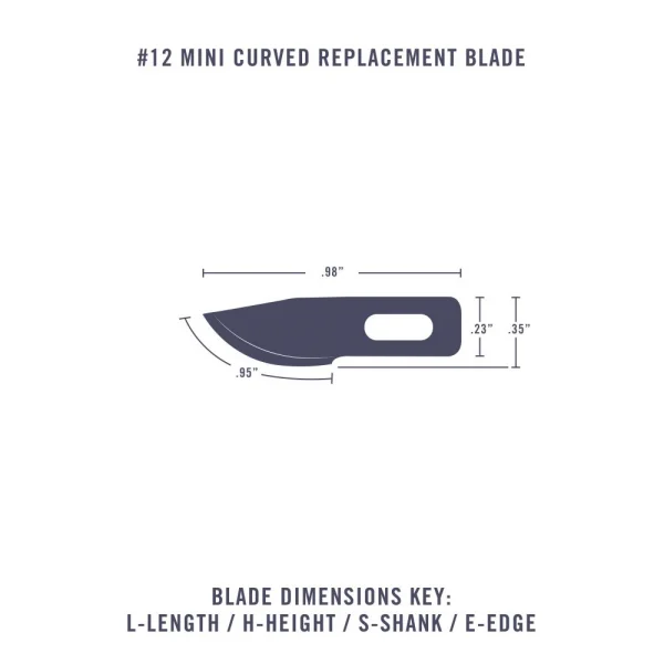 Excel #12 Mini Curved Blade, Shank 0.25 (0.58 cm) (5pcs)(Carded) — image 4 of 4