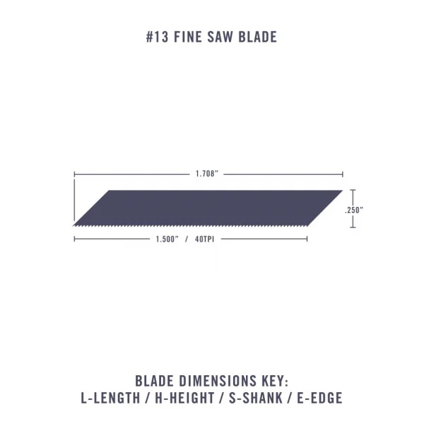 Excel #13 Fine Saw Blade, Shank 0.25 (0.58 cm) (5pcs) (Carded) — image 4 of 6