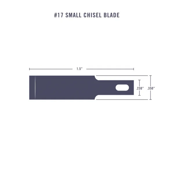 Excel #17 3/8in Chisel Blade, Shank 0.25 (0.58 cm) (5pcs) (Carded) — image 5 of 5