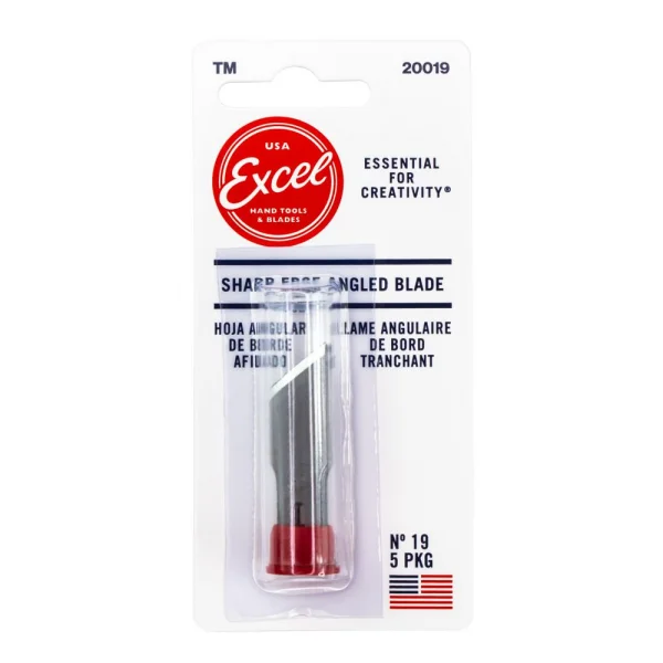 Excel #19 Angled Edge Blade, Shank 0.345 (0.88 cm) (5pcs) (Carded) &mdash; image 4 of 8