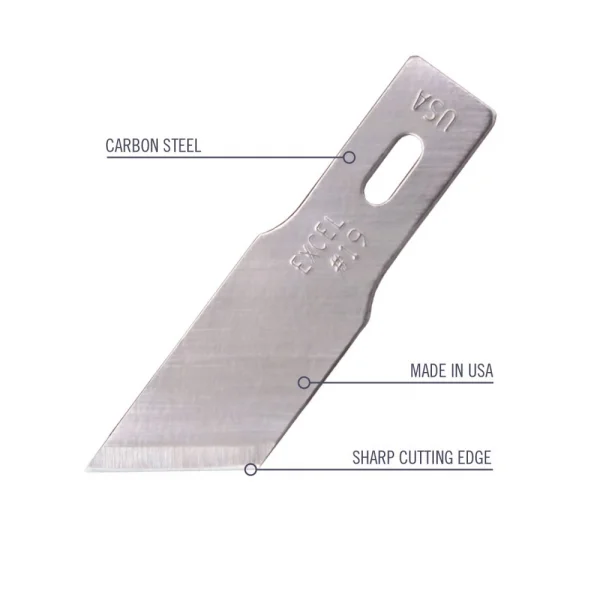 Excel #19 Angled Edge Blade, Shank 0.345 (0.88 cm) (5pcs) (Carded) &mdash; image 5 of 8