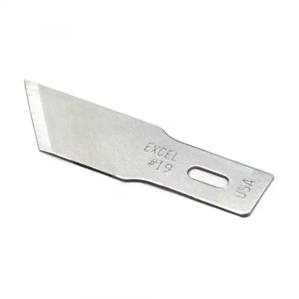 Excel #19 Angled Edge Blade, Shank 0.345 (0.88 cm) (5pcs) (Carded) &mdash; image 10 of 10