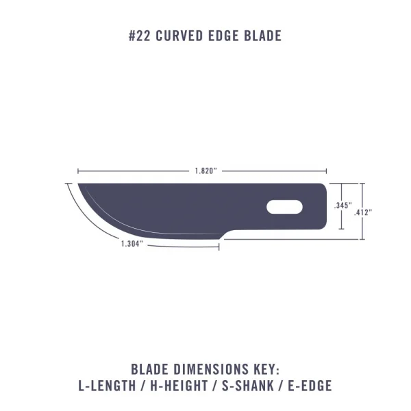 Excel #22 Curved Edge Blade, Shank 0.345 (0.88 cm) (5pcs) (Carded) &mdash; image 4 of 8