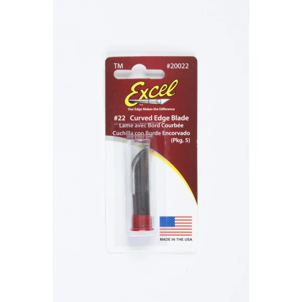 Excel #22 Curved Edge Blade, Shank 0.345 (0.88 cm) (5pcs) (Carded) &mdash; image 2 of 8