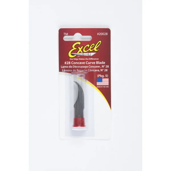 Excel #28 Concave Blades, Shank 0.345 (0.88 cm) (5pcs) (Carded) — image 2 of 9