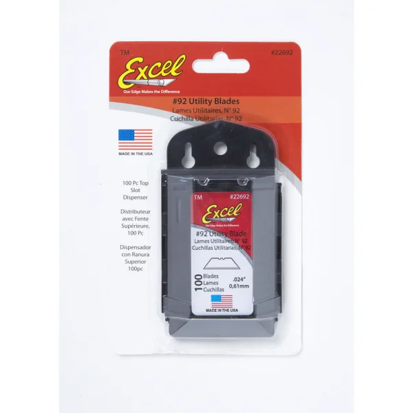 Excel 2 Notch Utility Blade, 0.024in (5pcs) (Carded)