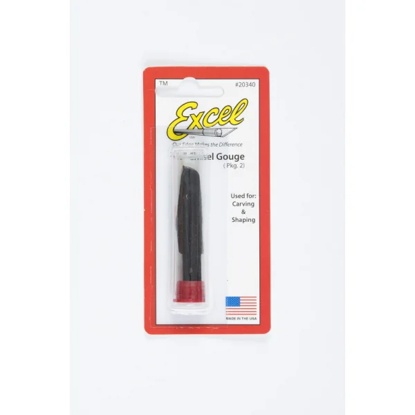 Excel Carving Gouge, Large V (2) (Carded)