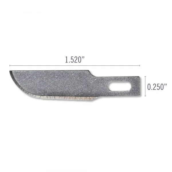 Excel #10 Curved Edge Blade, Shank 0.25 (0.58 cm) (100pcs) (Bulk)