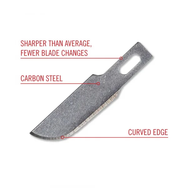 Excel #10 Curved Edge Blade, Shank 0.25 (0.58 cm) (100pcs) (Bulk)