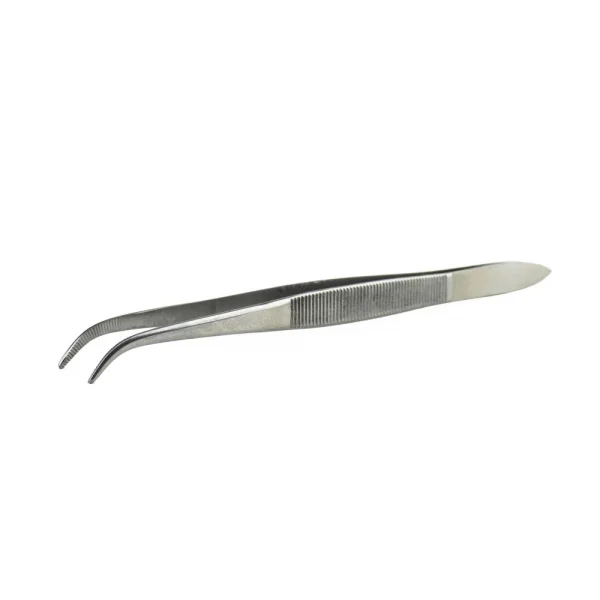 Excel 4.5in Curved Stainless Steel Tweezers (Carded)