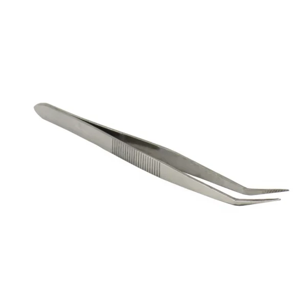 Excel 4.5in Curved Stainless Steel Tweezers (Carded)
