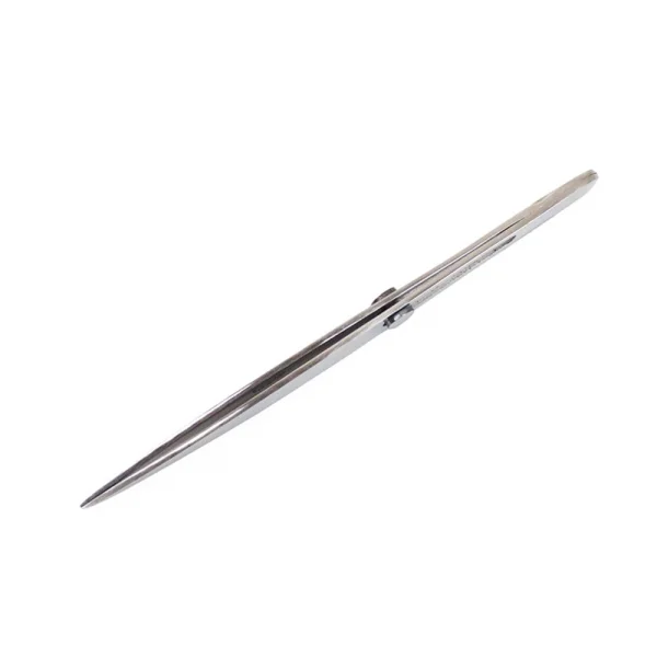 Excel 4.75in Pointed Slide Lock Stainless Steel Tweezers (Carded)