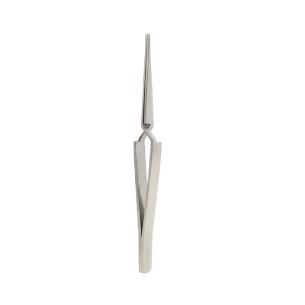 Excel 4.5in Pointed Self Closing Stainless Steel Tweezers(Carded)