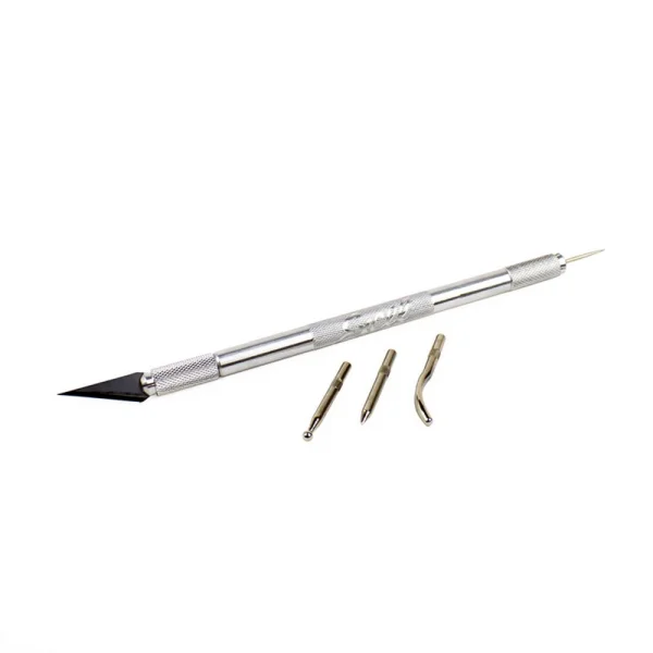 Excel Double Ended Chuck and Safety Cap (Hobby Awl, 3 Burnisher Tips, #11 Blade) (Carded)