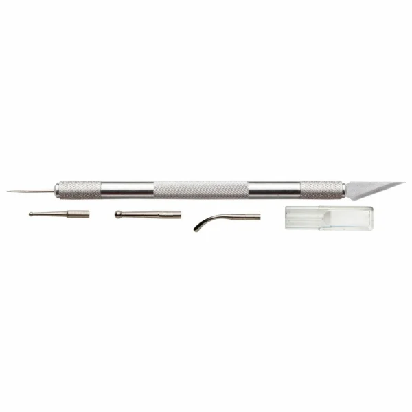 Excel Double Ended Chuck and Safety Cap (Hobby Awl, 3 Burnisher Tips, #11 Blade) (Carded)