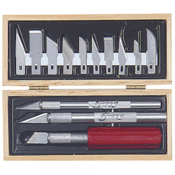 Excel Hobby Knife Set, Wooden Box (Boxed)