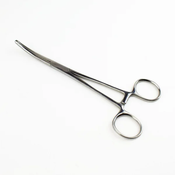 Excel 7.5in Curved Nose Stainless Steel Hemostats (Carded)