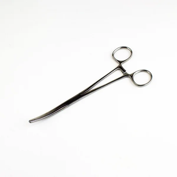 Excel 7.5in Curved Nose Stainless Steel Hemostats (Carded)