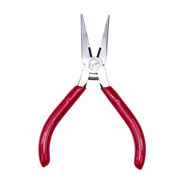 Excel 5in Spring Loaded Soft Grip Plier, Needle Nose withSide Cutter (Carded)