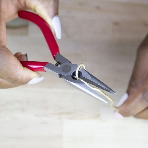Excel 5in Spring Loaded Soft Grip Plier, Needle Nose withSide Cutter (Carded)