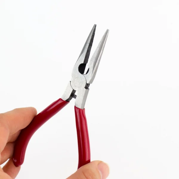 Excel 5in Spring Loaded Soft Grip Plier, Needle Nose withSide Cutter (Carded)