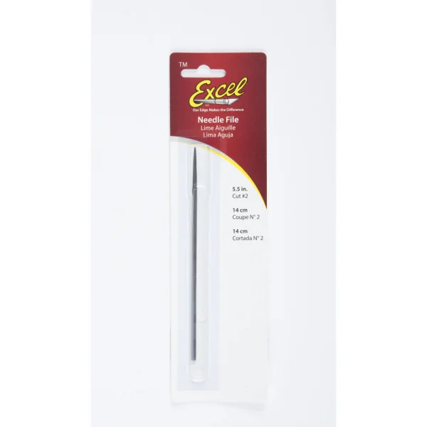Excel 5.5in (13.97cm) Round Needle File, Cut #2 (Carded)