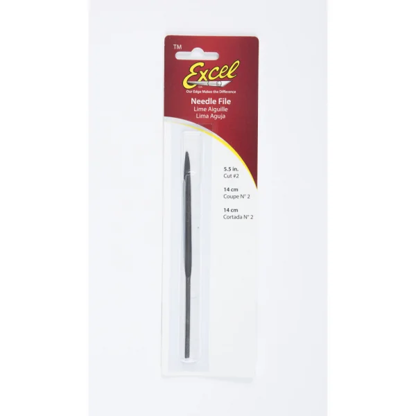 Excel 5.5in (13.97cm) Half-Round Needle File, Cut #2 (Carded)