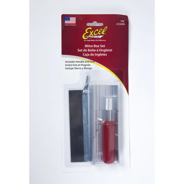 Excel Mitre Box Set (K5 Handle, #30490 Saw Blade) (Carded)