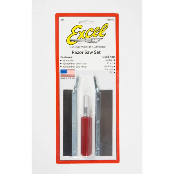 Excel Razor Saw Set (K5 Handle,#30450 and #30490 Blades) (Carded)