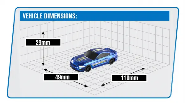 E-Zee RC 1:43 Lighting Muscle 4WD Drift Car With Gyro - Blue — image 8 of 9
