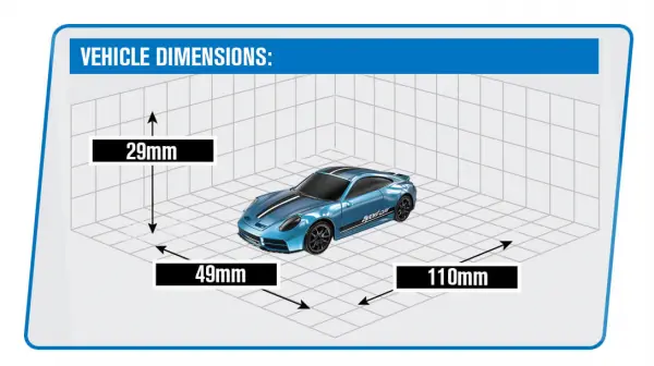 E-Zee RC 1:43 Lighting Strasse 4WD Drift Car With Gyro - Blue — image 4 of 5