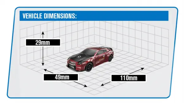 E-Zee RC 1:43 Lighting GTR 4WD Drift Car With Gyro - Red &mdash; image 8 of 9