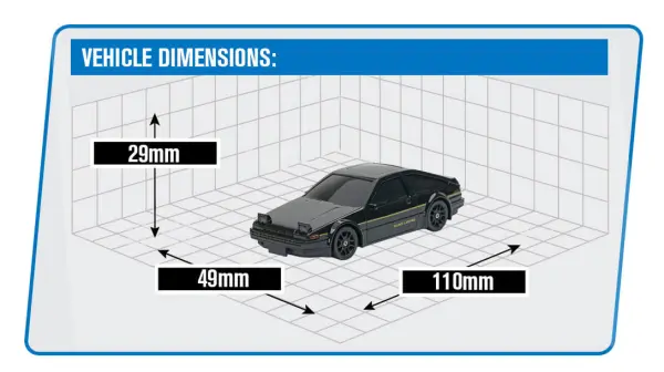 E-Zee RC 1:43 Lighting Trueno 4WD Drift Car With Gyro - Black — image 9 of 9