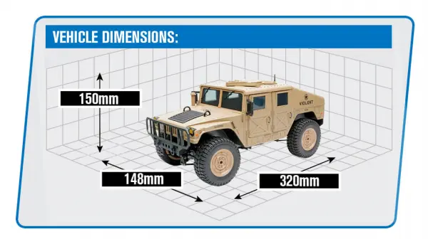 E-Zee RC 1:16 4WD RC Hummer Military Truck — image 12 of 15