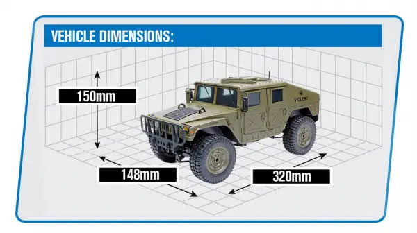 E-Zee RC 1:16 4WD RC Hummer Military Truck — image 2 of 15