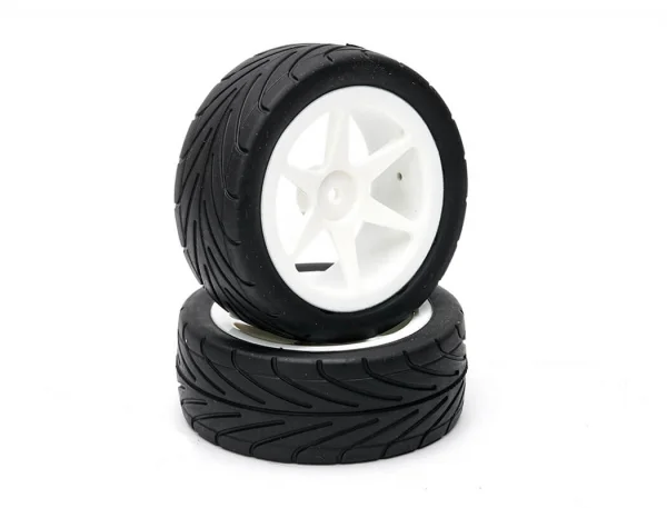 1:10 Pre Glued Buggy Tyres - 12mm Hex White - Arrow Pattern - Front (2) — image 3 of 3
