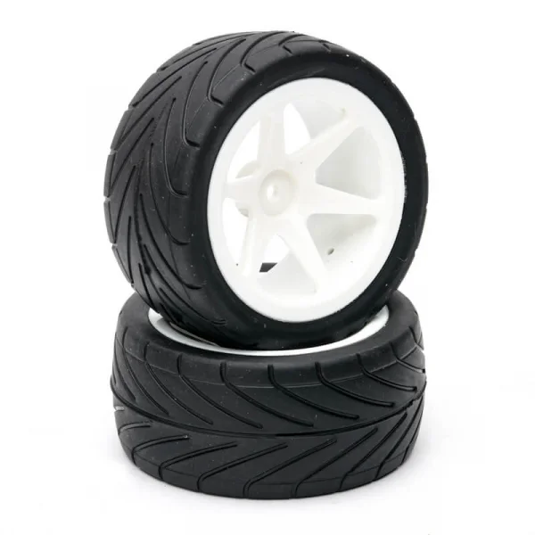 1:10 Pre Glued Buggy Tyres - 12mm Hex - Arrow Pattern - Rear (2)