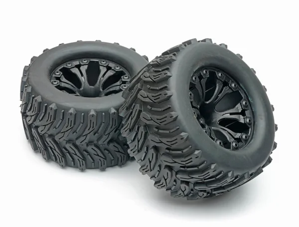 Fastrax 1:10 T-Bone Truck Tyre Mounted Split-Spoke (12mm Hex)
