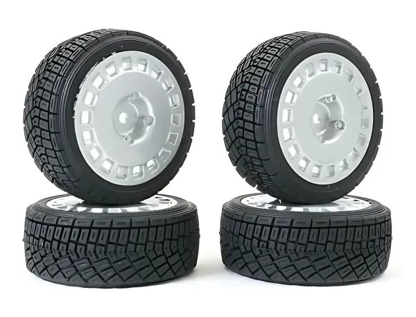 Fastrax 1:10 Rally Angle Tyres on OZ Style Wheels - Silver (4) — image 1 of 7