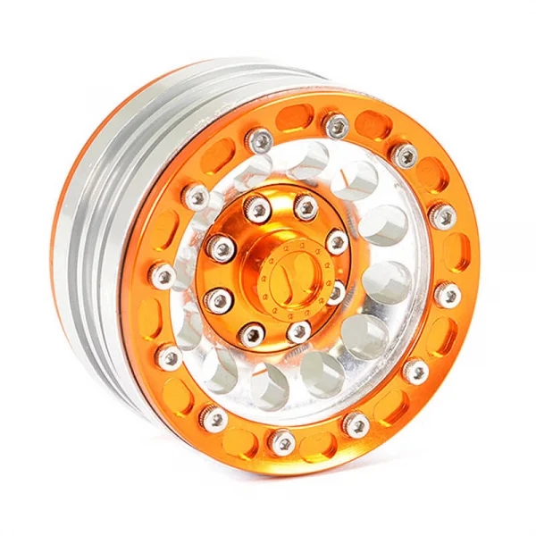 Fastrax Aluminium Beadlock Ten 1.9 Wheels - Orange (4)