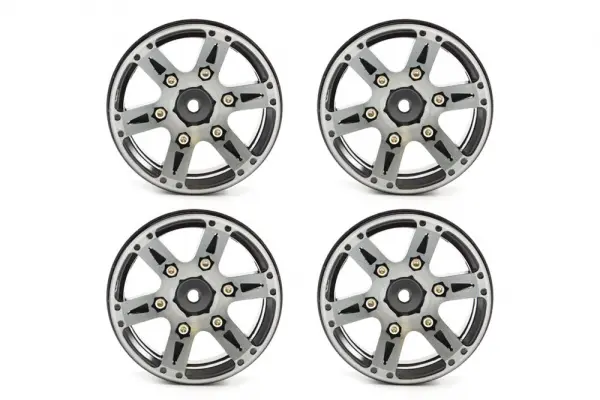 Fastrax 1.9 Heavyweight Split 6-Spoke Alloy Beadlock Wheels (4) &mdash; image 2 of 6