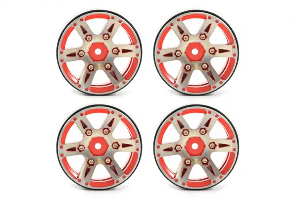 Fastrax 1.9 Heavyweight Split 6-Spoke Alloy Beadlock Wheels (4) — image 2 of 6
