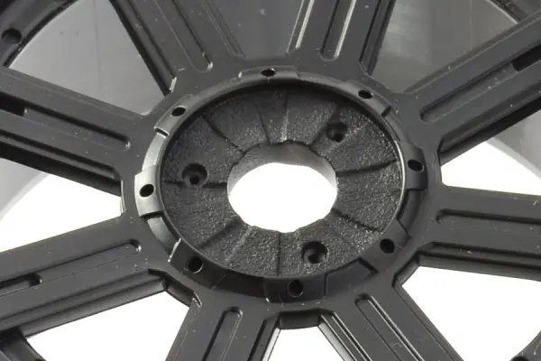 Fastrax 1:8 Rock Block Mounted on 8 Spoke Black Wheels (2) — image 4 of 5