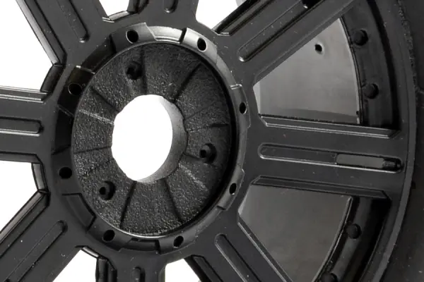 Fastrax 1:8 Eagle Road Tread Tyres Mounted on Black Wheels (2) — image 4 of 5
