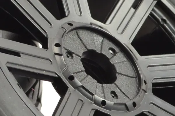 Fastrax 1:8 Paddle Tyres Mounted On 8 Spoke Black 17mm Hex Wheels - 1 Pair — image 3 of 3