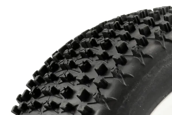 Fastrax X-Block 1:8 Truggy Tyres Mounted on White Dished Zero Offset Wheels (2)	 &mdash; image 2 of 3