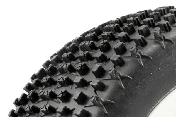 Fastrax X-Block 1:8 Truggy Tyres Mounted on White Dished 1/2 Inch Offset Wheels (2) &mdash; image 2 of 3