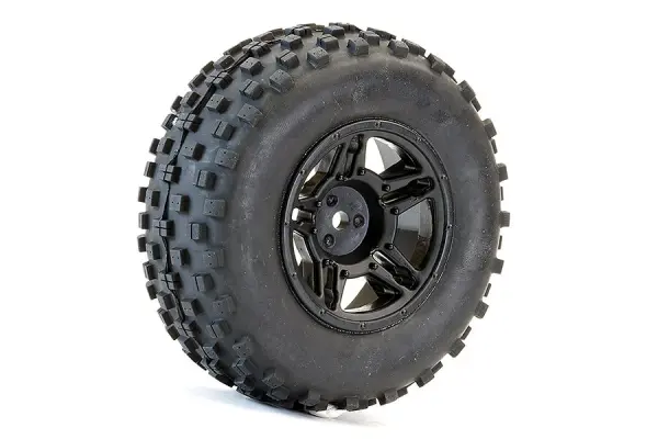 Fastrax 1:10 SC Rock Block Tyres Mounted on Slash Rear Wheels (2) — image 6 of 7