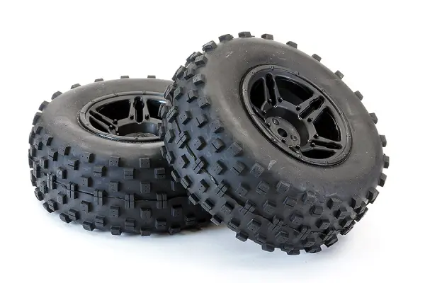 Fastrax 1:10 SC Rock Block Tyres Mounted on Slash Rear Wheels (2) — image 7 of 7
