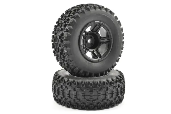 Fastrax 1:10 SC Stinger Tyres Mounted on 12mm Hex Slash 2WD Front Wheels (2) — image 4 of 4